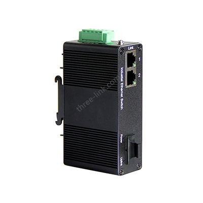 2-port RJ45+1-port optical Gigabit Industrial Ethernet Media Converter
