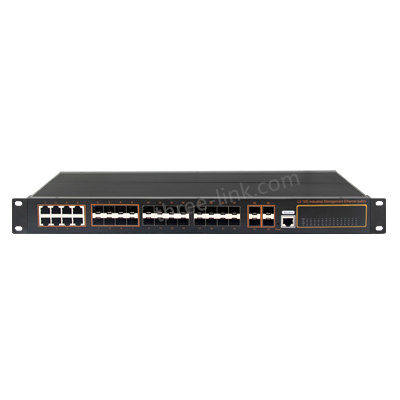 24-port SFP+ 4-10G+ 8G cobom RJ45 port,Rack-mounted management Aggregation Core layer series