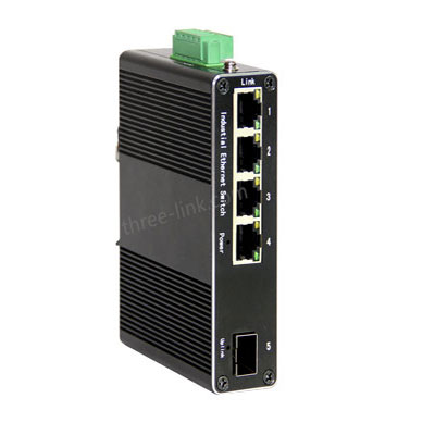 4-port RJ45+1-port optical Fast Unmanaged Industrial Ethernet Switch