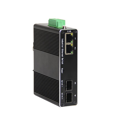 2-port RJ45 POE+2-100M/1G/2.5GBase FX Gigabit unmanaged Industrial POE Switch 