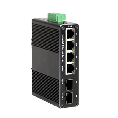 4-port RJ45 POE+2-100M/1G/2.5GBase FX Gigabit unmanaged Industrial POE Switch - copy