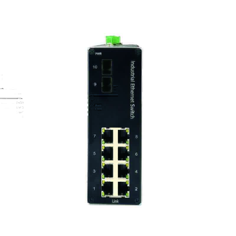NEU2082FGP Unmanaged Industrial PoE+ Switch – 8 PoE Ports + 2 Gigabit SFP Uplinks, -40 to 75°C